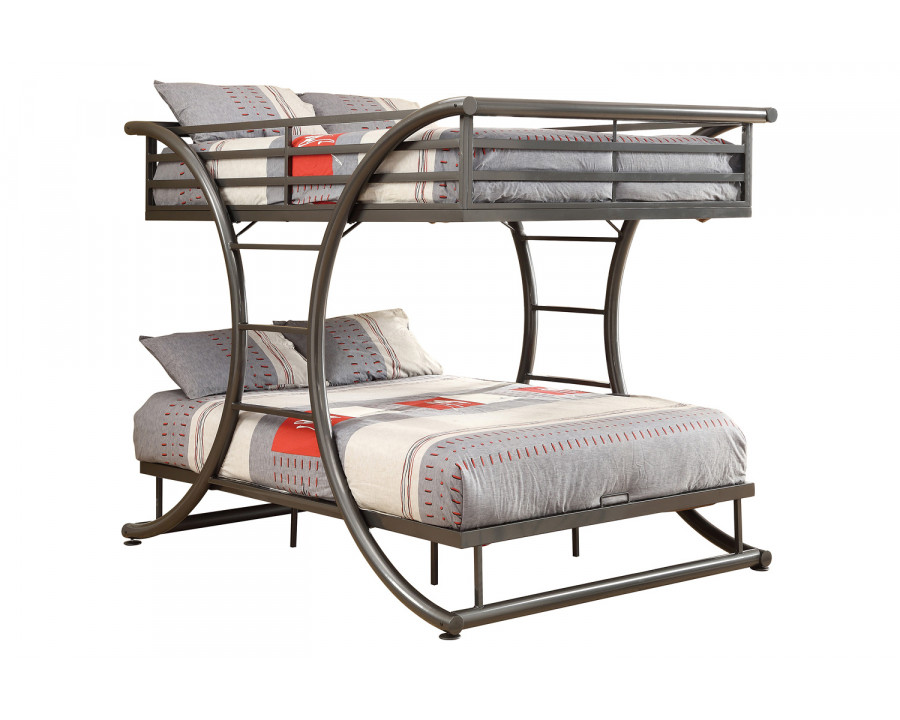 Coaster Stephan Full Over Full Bunk Bed - Gunmetal