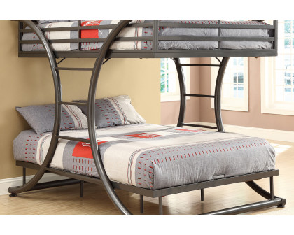 Coaster Stephan Full Over Full Bunk Bed - Gunmetal