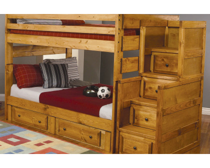 Coaster Wrangle Hill Full Over Full Bunk Bed - Amber Wash