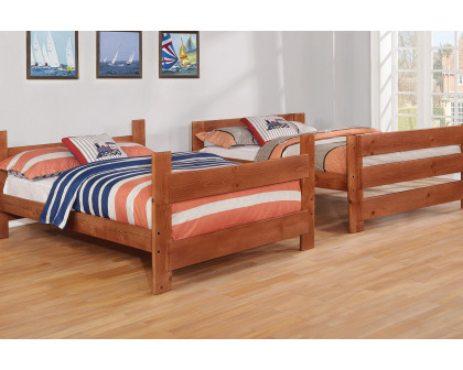 Coaster Wrangle Hill Full Over Full Bunk Bed - Amber Wash