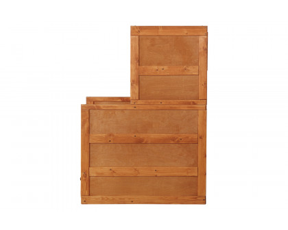 Coaster Wrangle Hill 4-Drawer Stairway Chest - Amber Wash