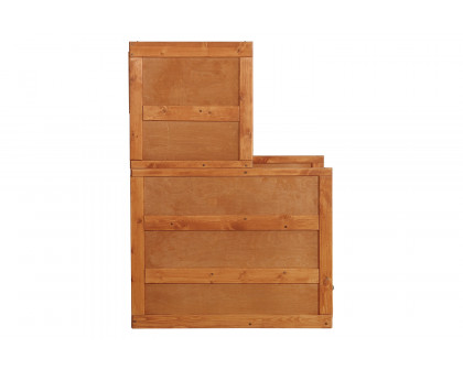 Coaster Wrangle Hill 4-Drawer Stairway Chest - Amber Wash