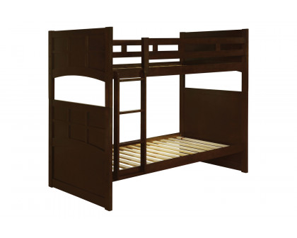 Coaster - Jasper Twin Over Twin Bunk Bed With Ladder in Cappuccino