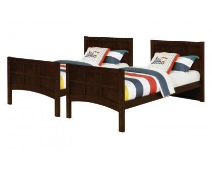 Coaster - Jasper Twin Over Twin Bunk Bed With Ladder in Cappuccino