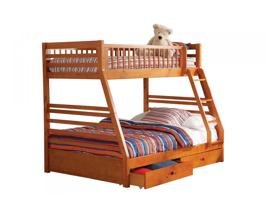 Coaster Ashton Twin Over Full 2-Drawer Bunk Bed - Honey