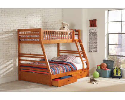 Coaster Ashton Twin Over Full 2-Drawer Bunk Bed - Honey