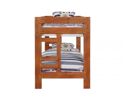 Coaster Wrangle Hill Twin Over Twin Bunk Bed - Amber Wash