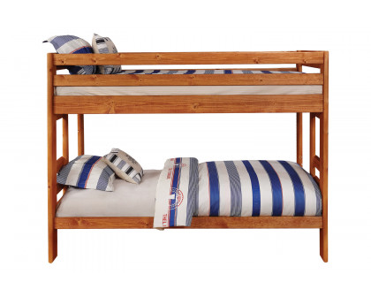 Coaster Wrangle Hill Twin Over Twin Bunk Bed - Amber Wash