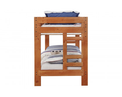 Coaster Wrangle Hill Twin Over Twin Bunk Bed - Amber Wash