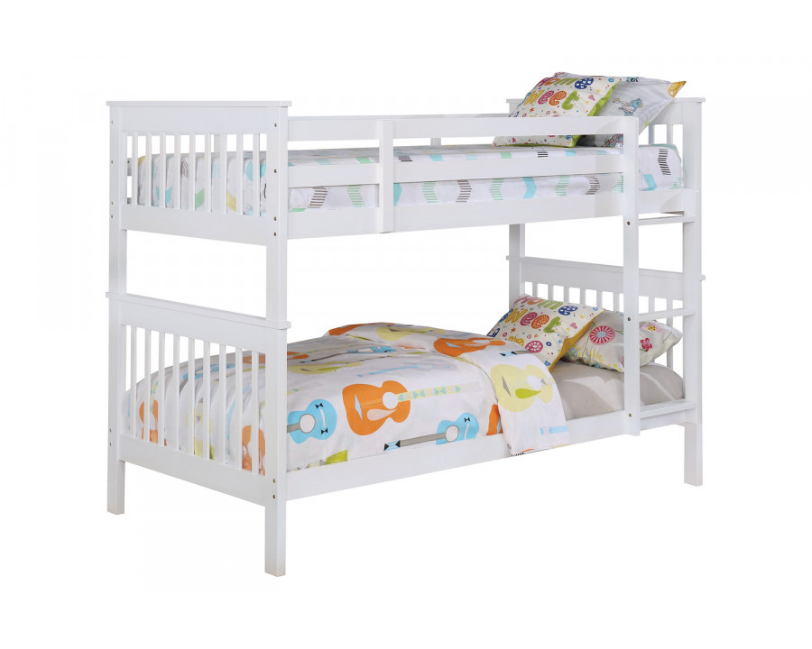 Coaster - Chapman Twin Over Twin Bunk Bed in White