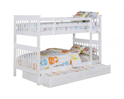 Coaster - Chapman Twin Over Twin Bunk Bed in White