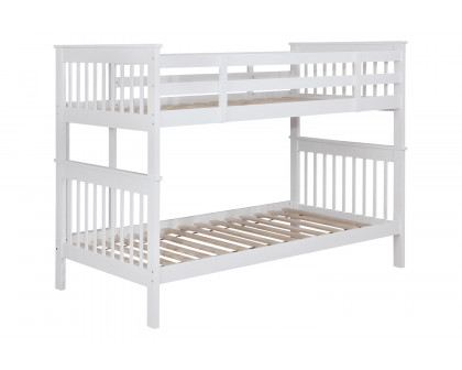 Coaster - Chapman Twin Over Twin Bunk Bed in White