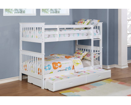 Coaster - Chapman Twin Over Twin Bunk Bed in White