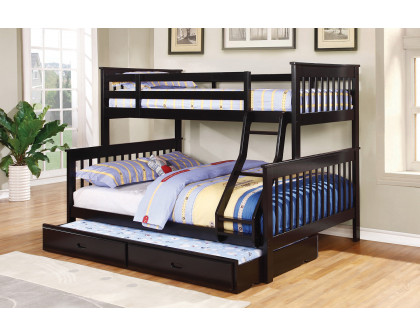 Coaster Chapman Twin Over Full Bunk Bed - Black