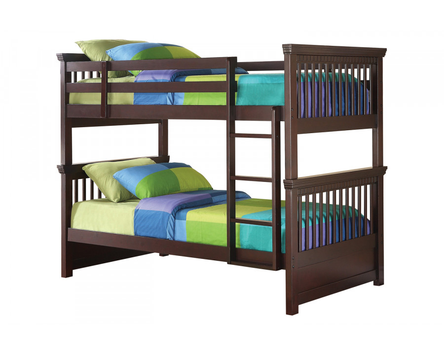 Coaster - Miles Twin Over Twin Bunk Bed in Cappuccino