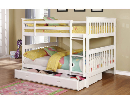 Coaster Chapman Full Over Full Bunk Bed - White