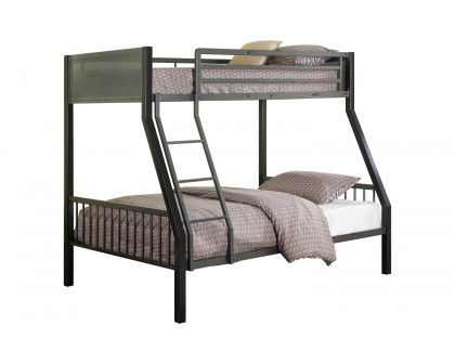 Coaster Meyers Twin Over Full Metal Bunk Bed - Black/Gunmetal