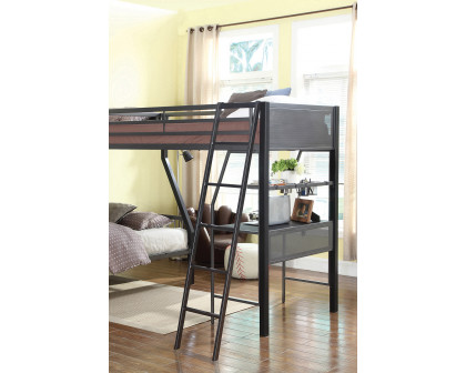 Coaster Meyers Twin Over Full Metal Bunk Bed - Black/Gunmetal