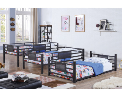 Coaster Rogen Full Triple Bunk Bed - Dark Bronze