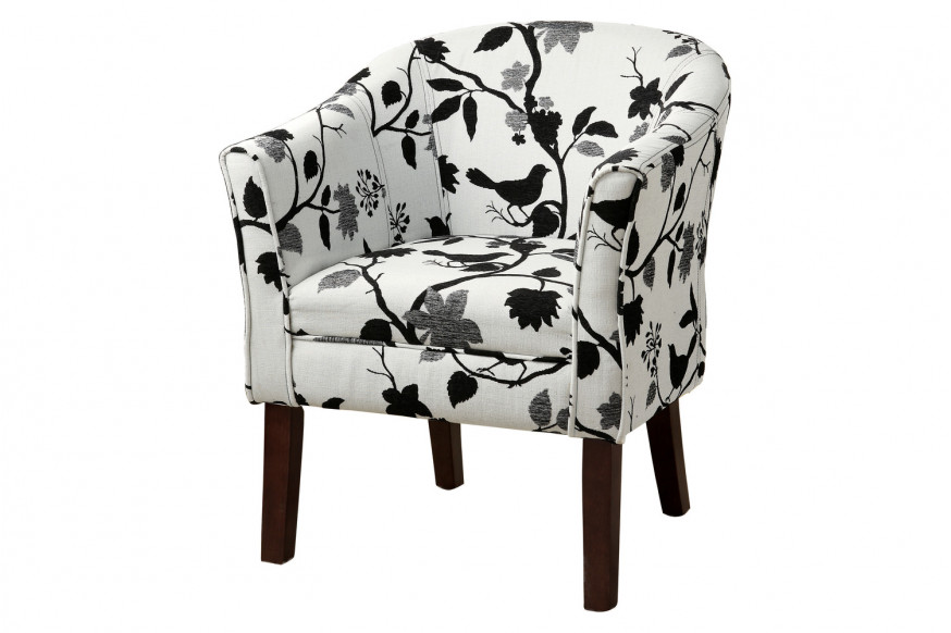 Coaster™ Upholstered Accent Chair - Black/White