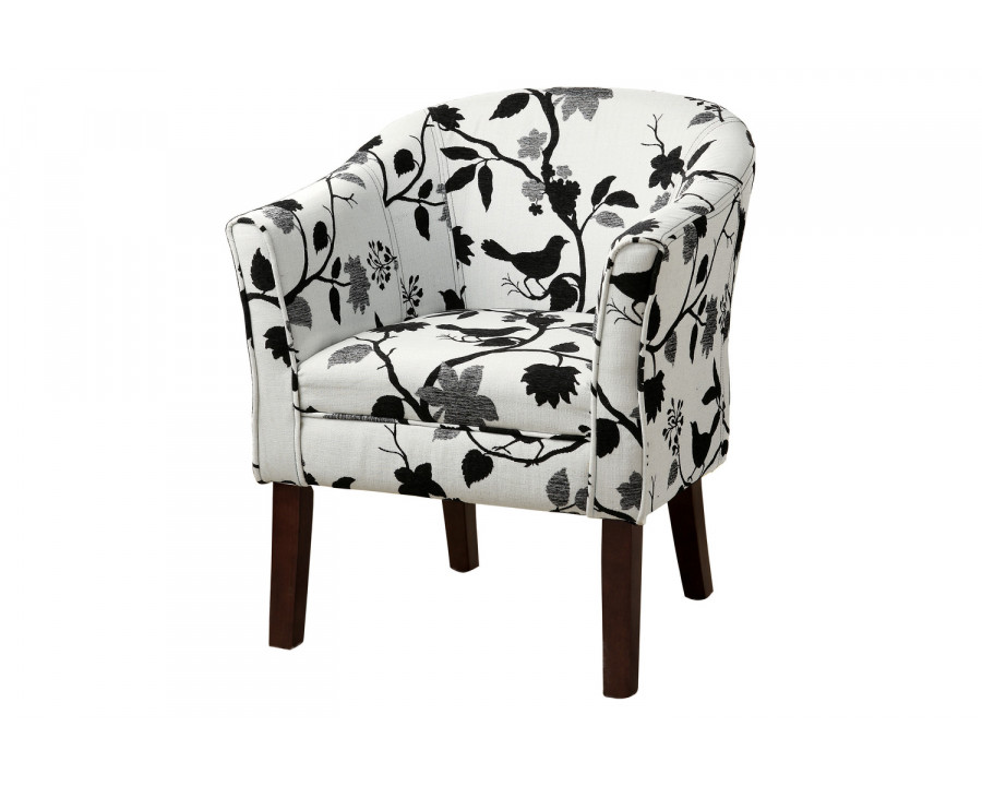 Coaster - Upholstered Accent Chair in Black/White