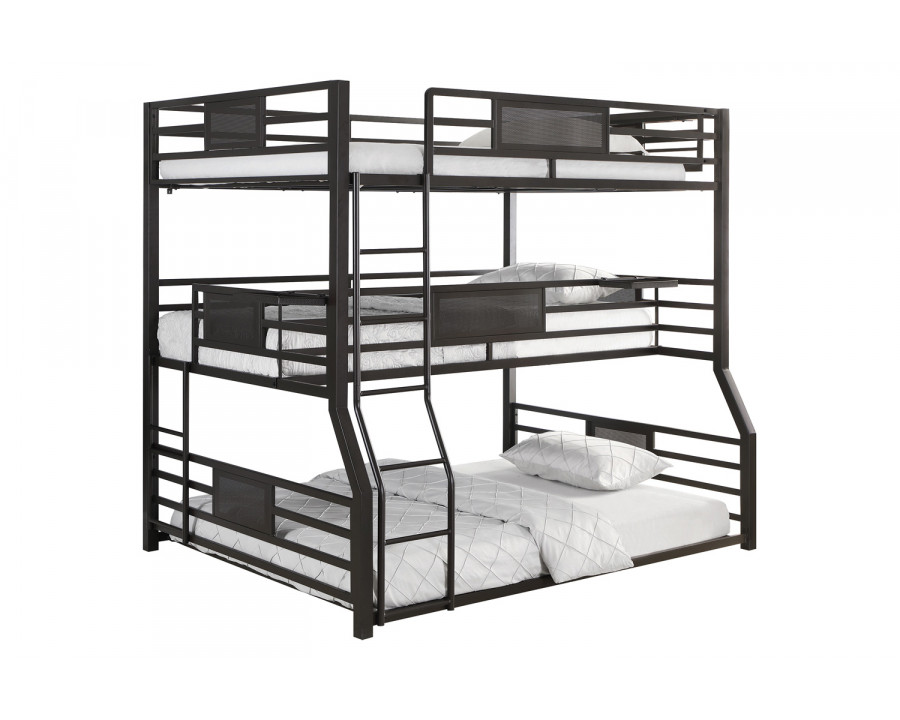 Coaster - Rogen Fill/Twin Xl/Queen Triple Bunk Bed in Dark Bronze