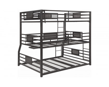 Coaster - Rogen Fill/Twin Xl/Queen Triple Bunk Bed in Dark Bronze