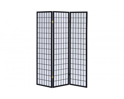 Coaster 3-Panel Folding Screen - Black/White