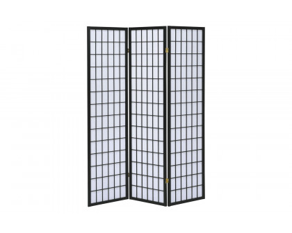 Coaster 3-Panel Folding Screen - Black/White