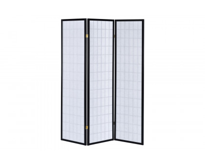 Coaster 3-Panel Folding Screen - Black/White