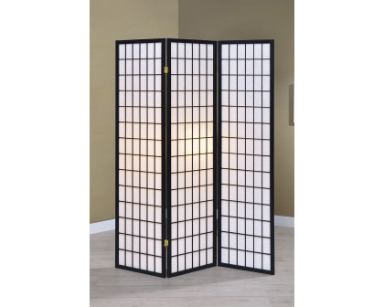 Coaster 3-Panel Folding Screen - Black/White