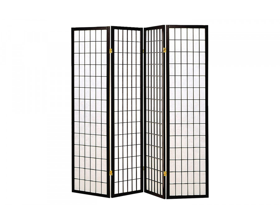 Coaster 4-Panel Folding Screen - Black/White