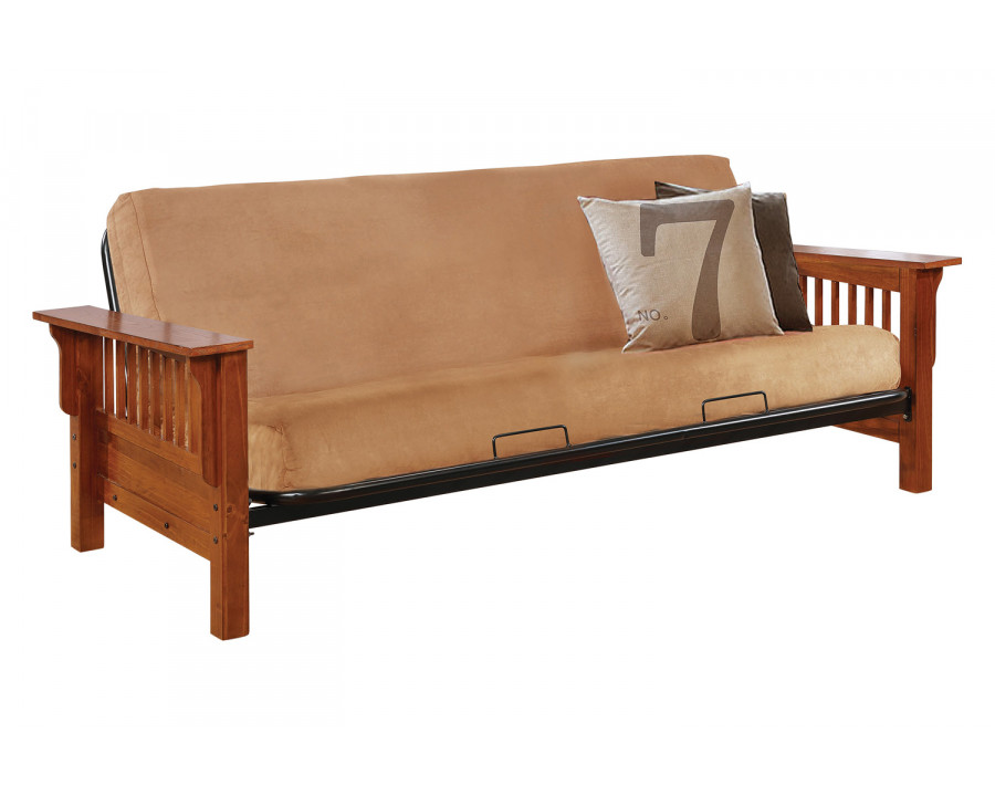 Coaster - Futon Frame With Slat Detail in Oak