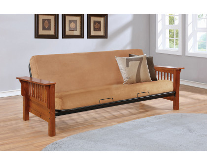 Coaster - Futon Frame With Slat Detail in Oak