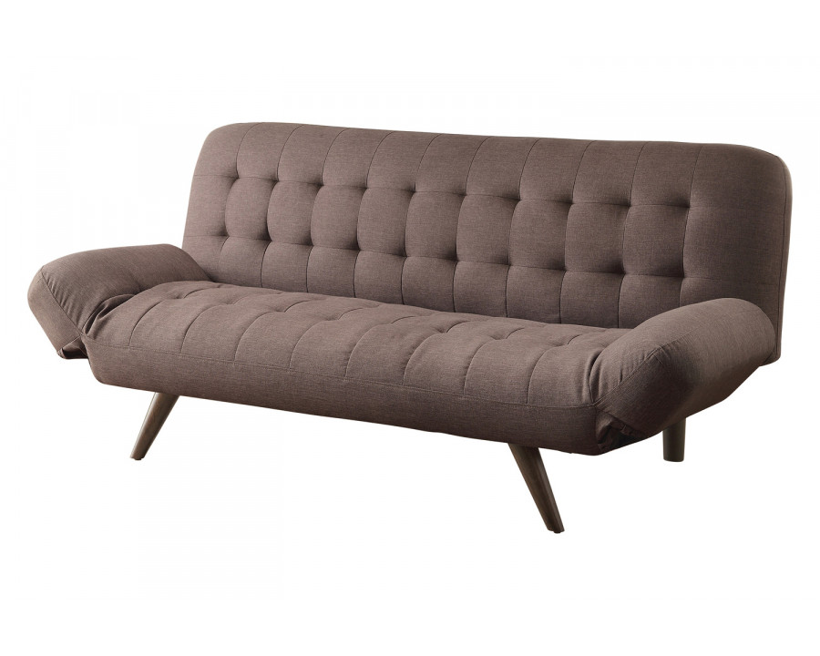 Coaster - Janet Tufted Sofa Bed With Adjustable Armrest in Milk Gray