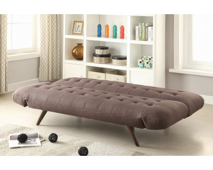 Coaster - Janet Tufted Sofa Bed With Adjustable Armrest in Milk Gray