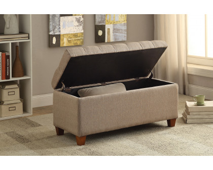 Coaster Tufted Storage Bench - Taupe