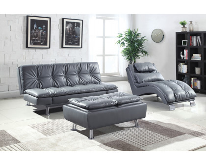 Coaster Dilleston Tufted Back Upholstered Sofa Bed - Gray