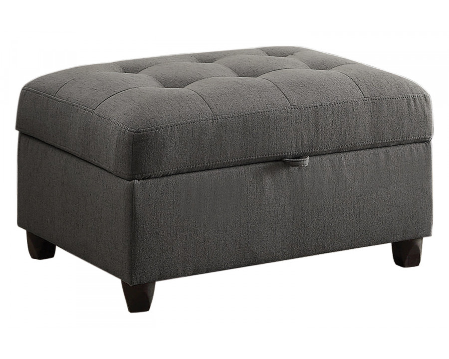 Coaster - Stonenesse Tufted Storage Ottoman in Gray