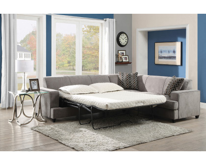 Coaster - Tess L-Shape Sleeper Sectional in Gray