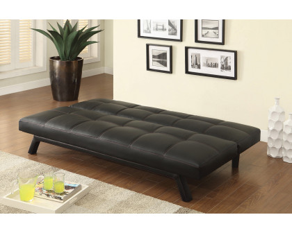 Coaster - Corrie Biscuit-Tufted Upholstered Sofa Bed in Black