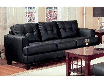 Coaster - Samuel Upholstered Tufted Sofa in Black