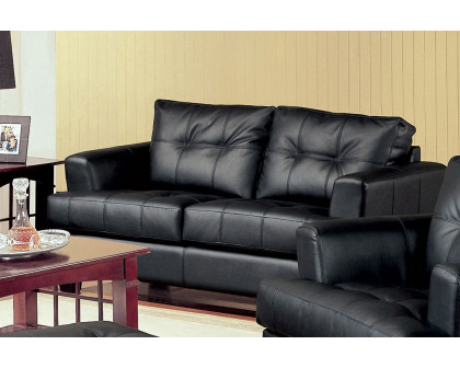 Coaster Samuel Upholstered Tufted Living Room Set - Black