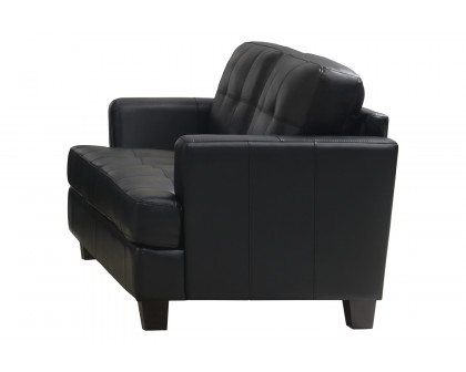 Coaster - Samuel Upholstered Tufted Loveseat in Black