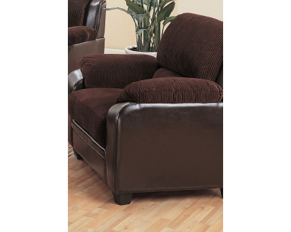 Coaster™ Monika Upholstered Stationary Chair - Chocolate