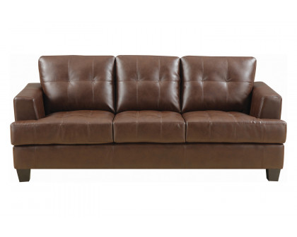 Coaster Samuel Tufted Sofa - Dark Brown