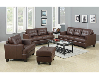 Coaster Samuel Tufted Sofa - Dark Brown