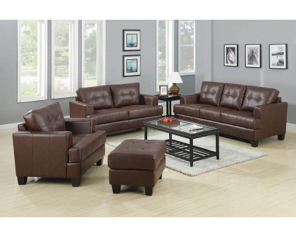 Coaster Samuel Tufted Sofa - Dark Brown