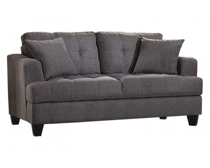 Coaster Samuel Tufted Sofa - Charcoal