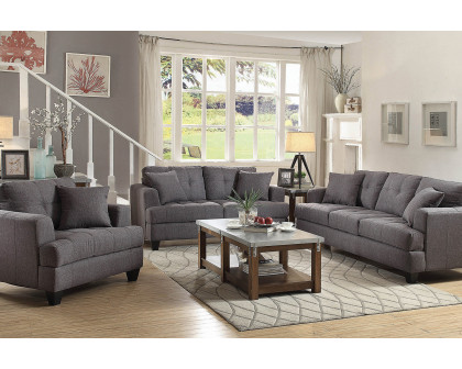 Coaster Samuel Tufted Loveseat - Charcoal